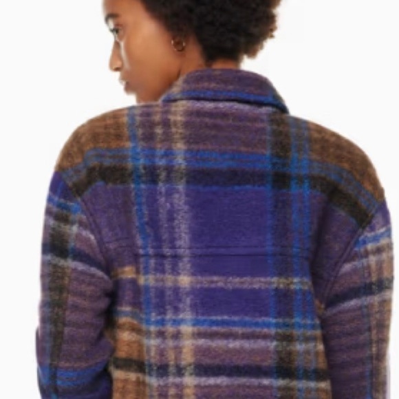 685. NWT Wilfred Ganna purple/brown Wool cropped shacket. Ganna M - Picture 2 of 10